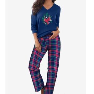 2pc Flannel Knit Pajama Set Plus Size
5X 38 40 Christmas PJs Woman
Within